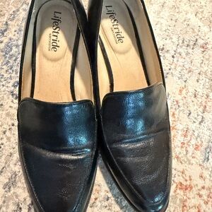 Life Stride Men's Black Slip-On Loafers